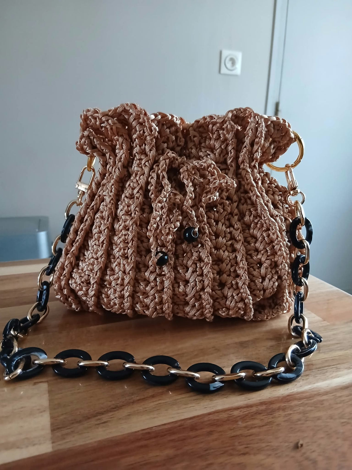 SAC A MAIN BOURSE DORE
