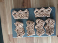 LOT 6 RONDS SERVIETTE DORES