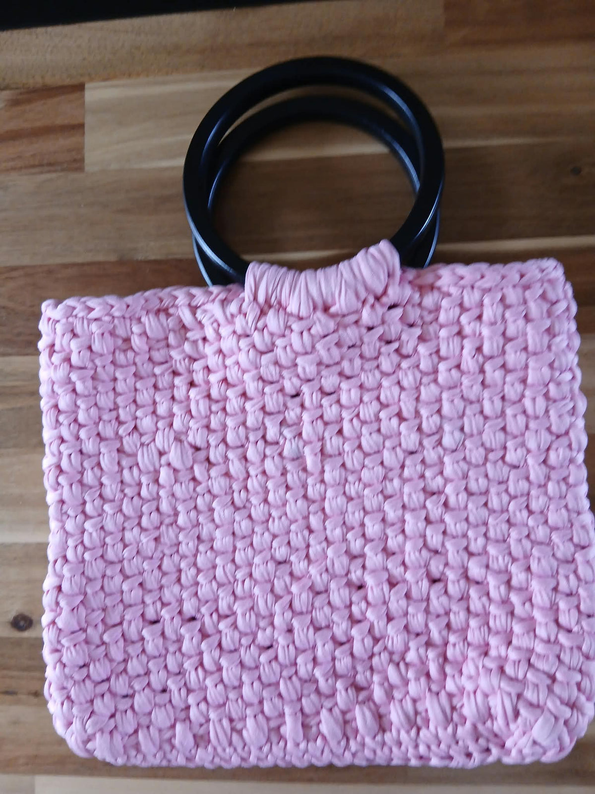 SAC A MAIN ROSE CROCHET